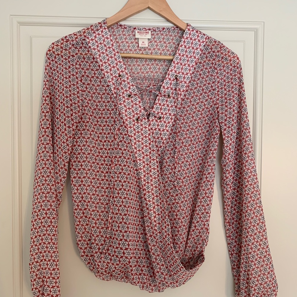 Mossimo Pink Long Sleeve Top